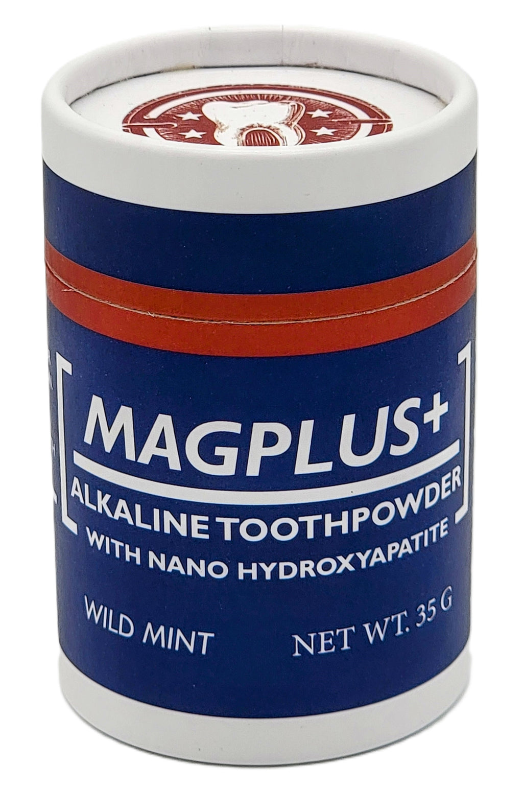 MagPlus+ Premium Toothpowder, Mint, 35 g, Magnesium and Hydroxyapatite, Acid Protection, Remineralize Enamel, Relieve Sensitivity, & Whiten Teeth, Antiplaque, Made in USA (35 g, Wild Mint)
